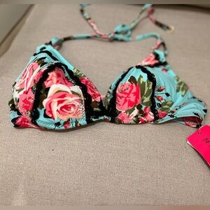 New w/tags! Betsey Johnson bikini top.